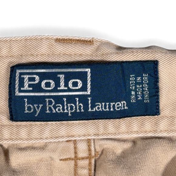 Vintage Polo Ralph Lauren Cargo Shorts Mens 30 Brown Khaki Safari Outdoor 90s - Picture 4 of 11